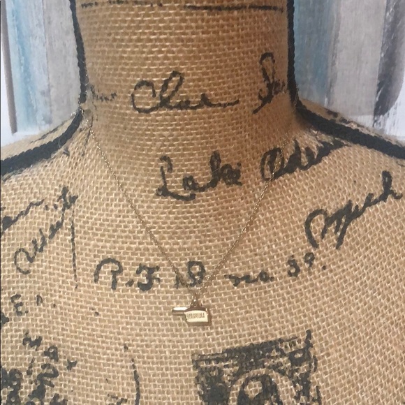 Gold plated Oklahoma Necklace - Picture 3 of 4